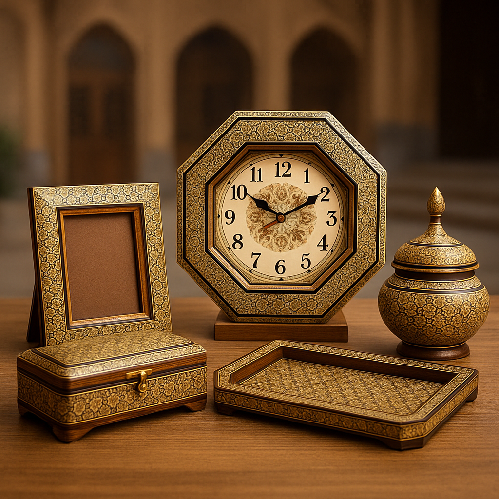 جدیدترین محصولات چوبی صنایع دستی خاتم کاری در اصفهان